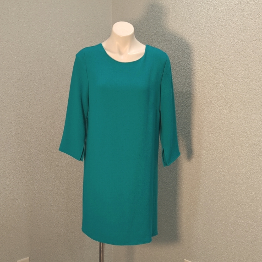 Felicity and Coco Size Medium Long Sleeve Dress in Teal